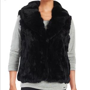 Surely Black Fur Vest